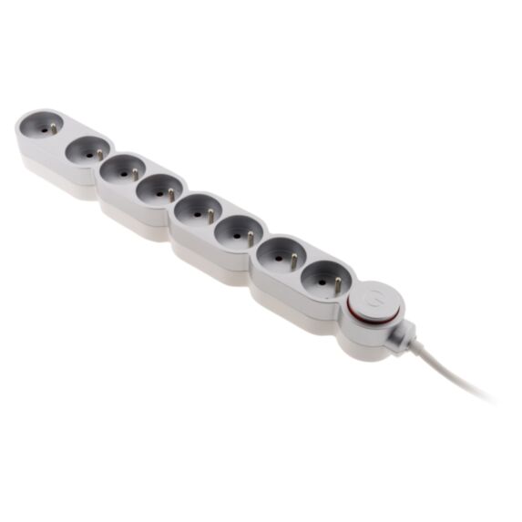 Multiprise 8 prises Home + xtraplate Silver