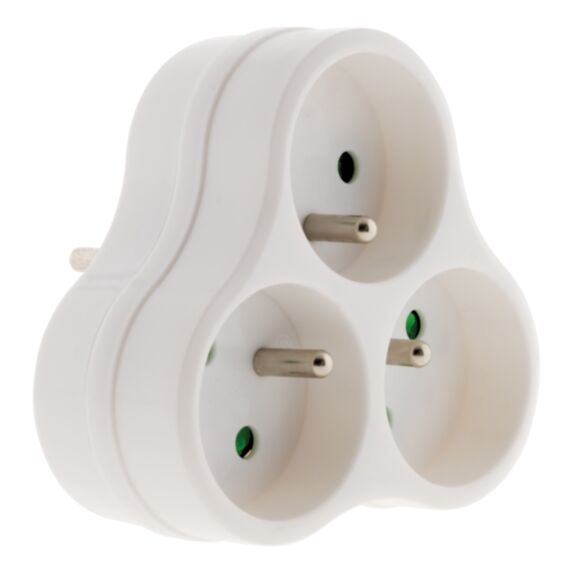 Multiprise Triplite 3 prises blanc - ZENITECH