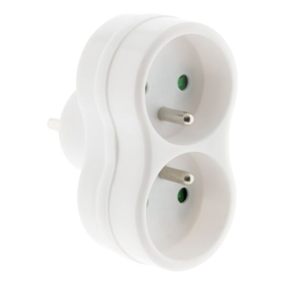 Multiprise Biplite 2 prises blanc - INOTECH