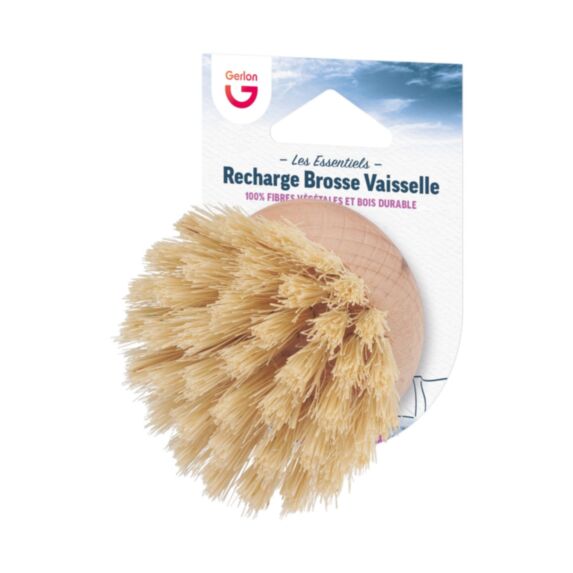 Recharge brosse vaisselle Les Essentiels bois - GERLON