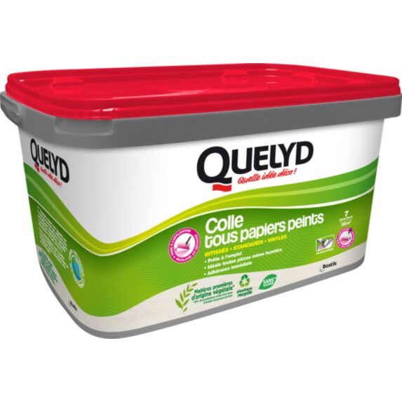 Colle Tous Papiers Peints avec Indicateur coloré Seau 5kg - QUELYD