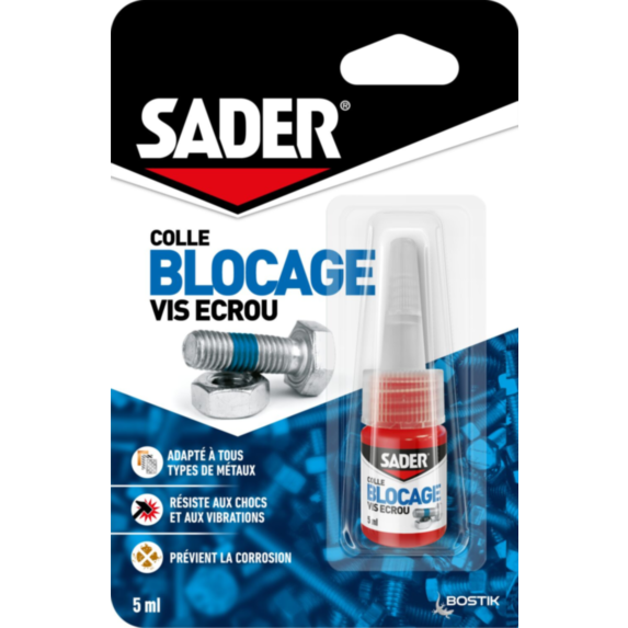 Colle blocage vis écrou blister 5ml - SADER