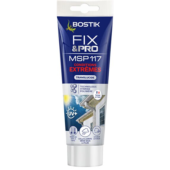 Colle mastic Fix&Pro MSP 117 translucide 150ml - BOSTIK