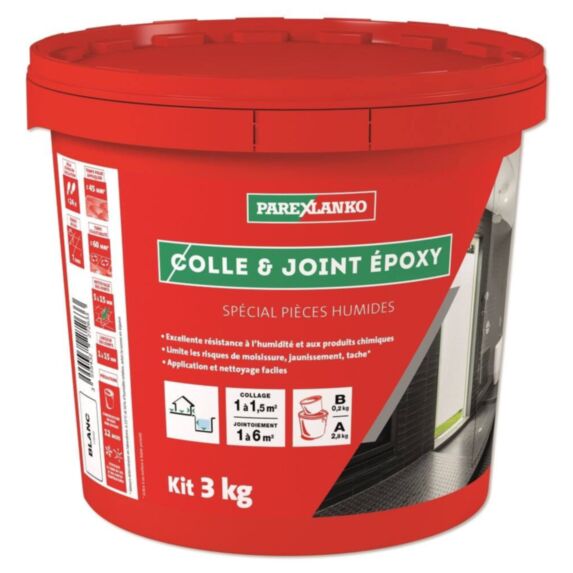 Colle & joint époxy blanc 3kg - PAREXLANKO