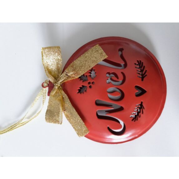 Boule de Noël Perforée Noël Métal Ø12cm