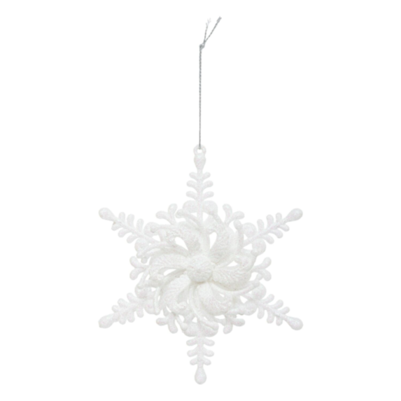 Décoration de Noël Etoile Deco blanc 14cm - FEERIC