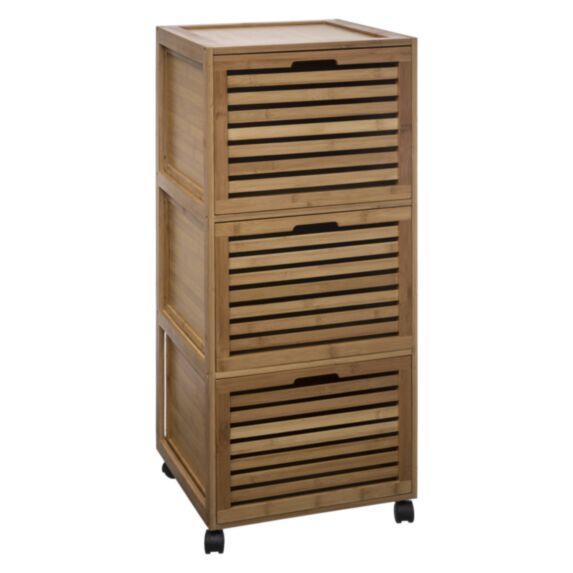 Meuble salle de bain 3 tiroirs bambou