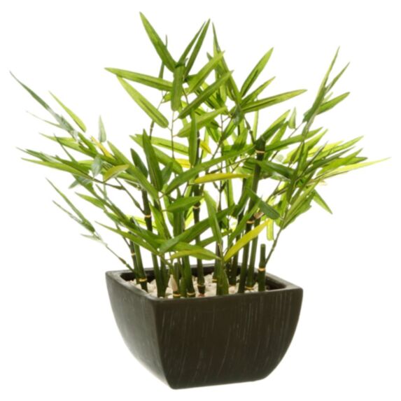 Bambou artificiel en pot H35 cm - ATMOSPHERA