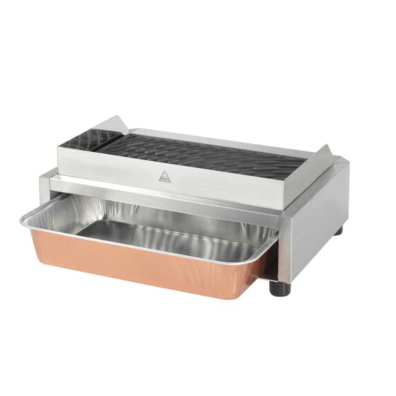 Grill Electrique Mythic Simple Inox/Noir 1,7kW 6 personnes - KRAMPOUZ