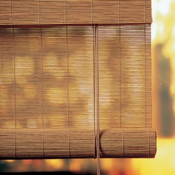 Store enrouleur en bambou Roll'Up caramel 60x180cm - MADECO