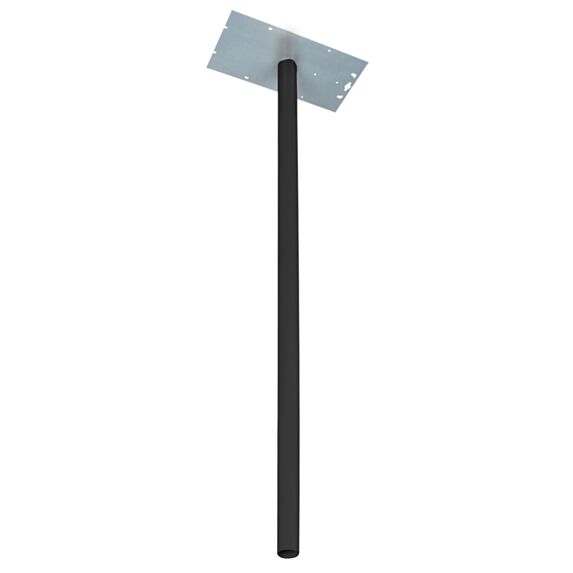 Pied boîte aux lettres Acier noir 1150x40 - BURG-WACHTER