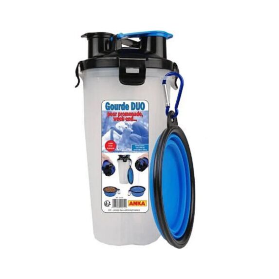 Gourde duo d’appoint eau & croquettes