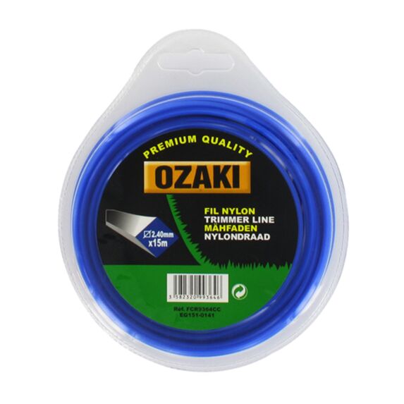 Coque fil nylon carré Ø2,40 mm, 15 m - OZAKI
