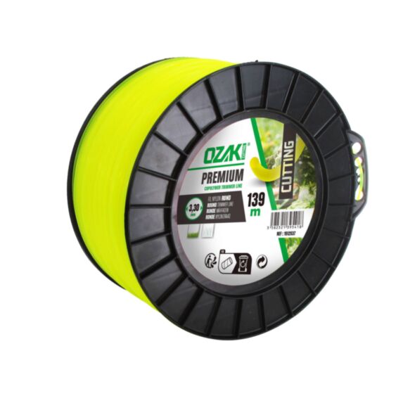 Fil nylon rond 3,3mm 139m jaune - OZAKI