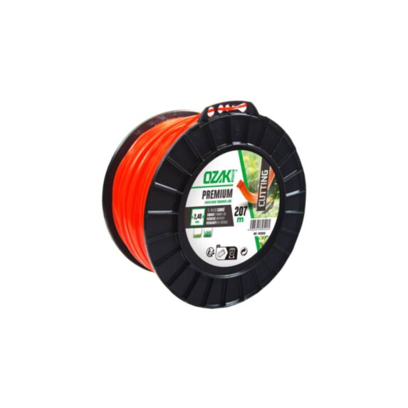 Bobine fil nylon carré Premium L.207m Ø2,40mm - OZAKI