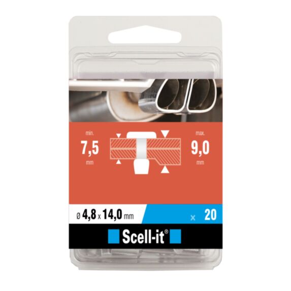Boîte de 20 rivets aveugles Ø 4.8 x 14 mm - SCELL IT