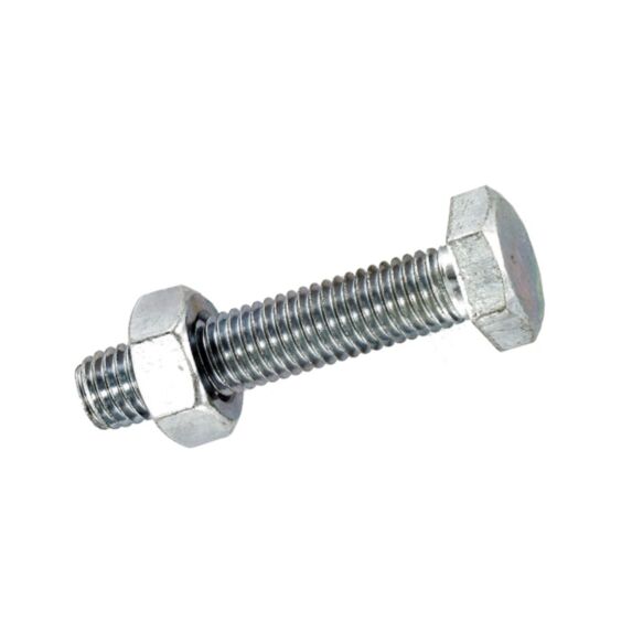 10 boulons tête hexagonale acier zingué 4x50 - INVENTIV
