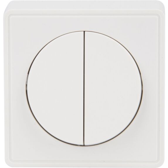 Double va-et-vient saillie Helios blanc - INVENTIV