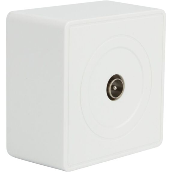 Prise TV saillie Helios blanc - INVENTIV
