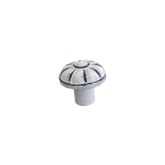 Bouton meuble Kochi Métal Blanc ø35mm h31mm - B BEAUTY