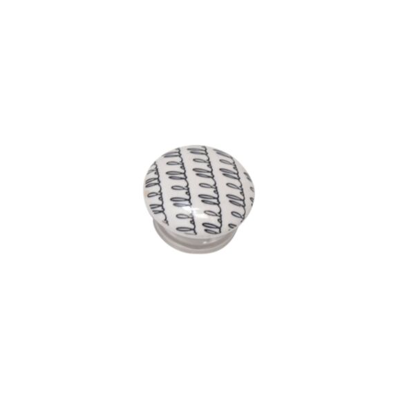 Bouton meuble Elle Céramique Noir ø40mm h26mm - B BEAUTY