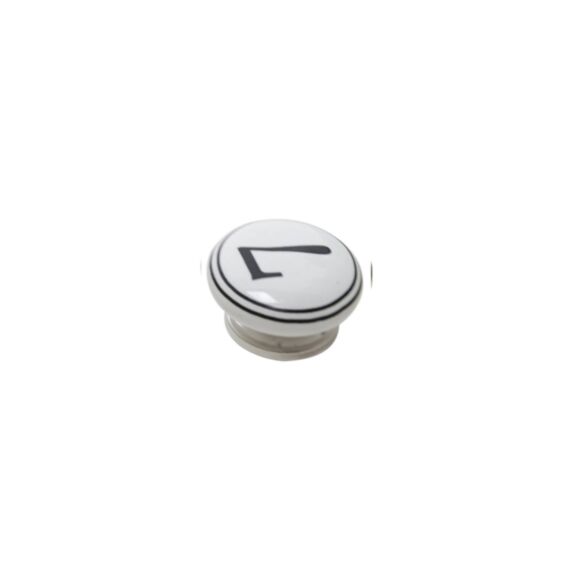 Bouton meuble Chiffre 7 Céramique Noir ø39mm h22mm - B BEAUTY