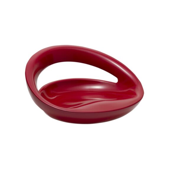 Assise Tabouret Bar Abby 46x41x23cm Rouge - INVENTIV