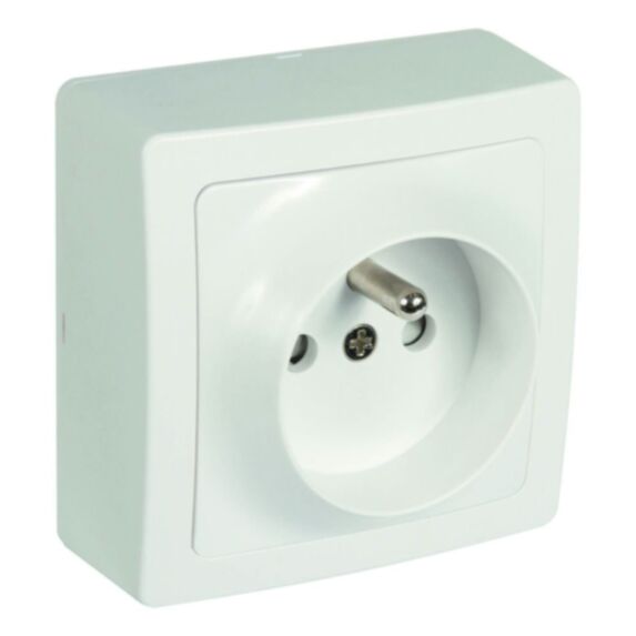 Prise 2P+T Saillie Renov'Line 16A Blanc - INVENTIV