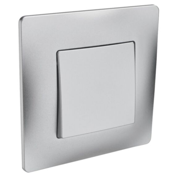 Bouton Poussoir Di-Line à Encastrer Argent - INVENTIV'