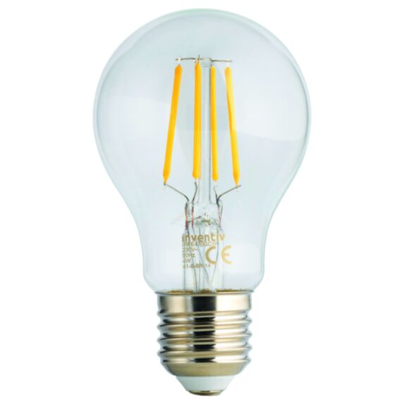 Ampoule Standard Filament E27 Transparente 470 Lumens 40W 2700K - INVENTIV