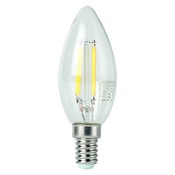 Ampoule Flamme E14 Transparente 470 Lumens 4000K - INVENTIV