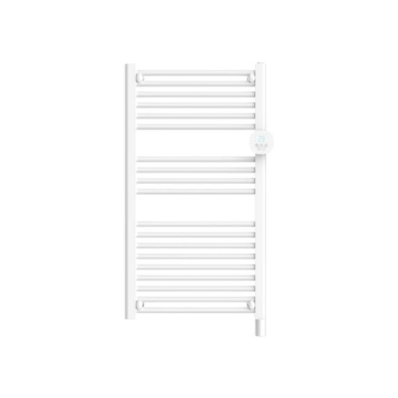 Sèche-serviettes inertie fluide 500W modèle Linoa barres rondes 96x50cm blanc - INVENTIV