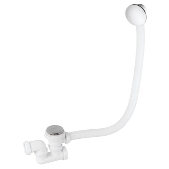 Vidage de baignoire Quick-clac chromé avec siphon - INVENTIV