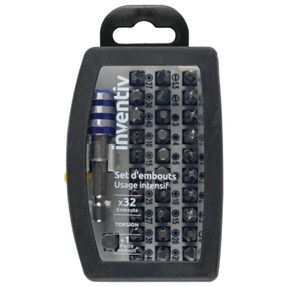 Coffret 30 embouts de vissage torsion - INVENTIV