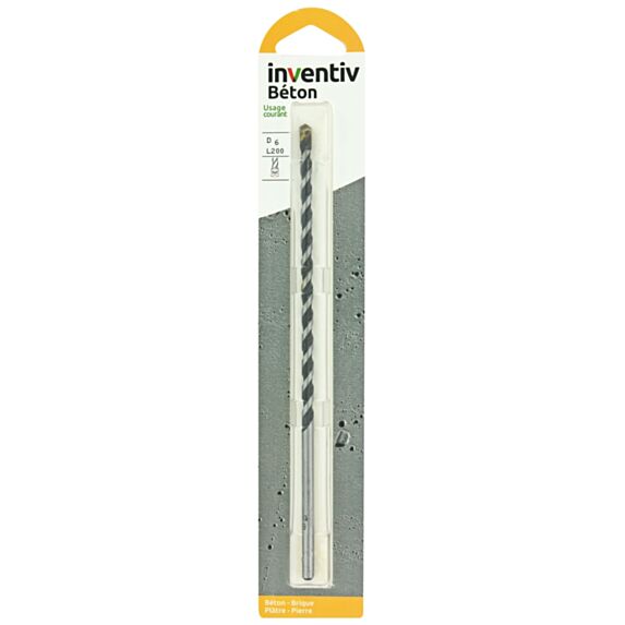 Foret béton long Ø6 L200 mm - INVENTIV