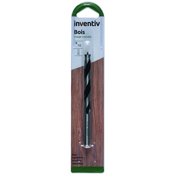 Foret 3 pointes bois Ø10 mm - INVENTIV