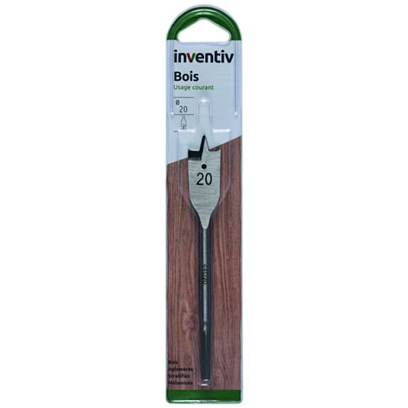 Mèche plate bois Ø20 mm - INVENTIV
