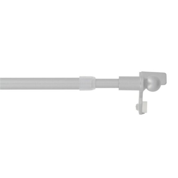 Tringle de Vitrage Ø9mm Embouts Boule 65-110cm Gris Argent - INVENTIV