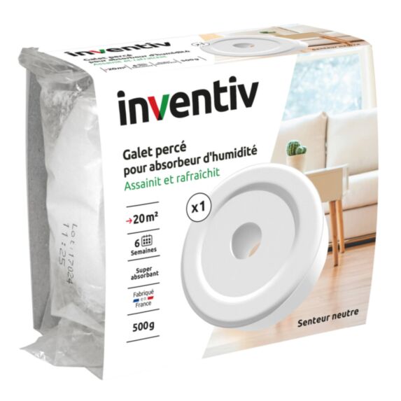 Recharge galet percé 500g neutre pour absorbeur d'humidité - INVENTIV