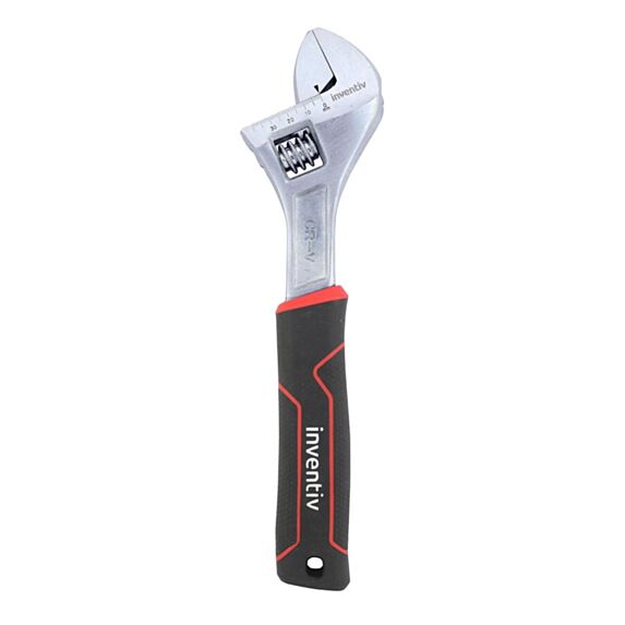 Clé à molette 300mm chrome vanadium - INVENTIV