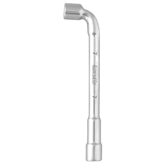 Clé à pipe débouchée 7mm 6 pans chrome vanadium - INVENTIV