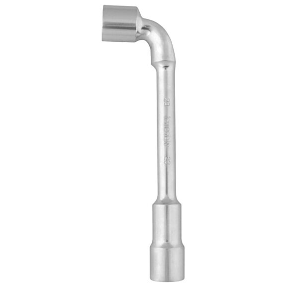 Clé à pipe débouchée 23mm 6/12 pans chrome vanadium - INVENTIV
