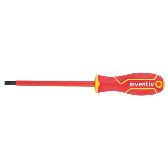 Tournevis plat électricien isolé 5,5x125mm chrome vanadium - INVENTIV