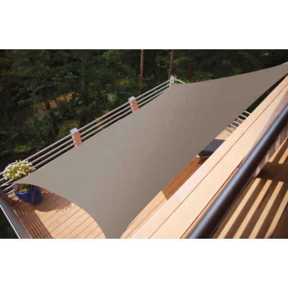 Voile d'ombrage rectangulaire Primo 2x1,4m Grège - INVENTIV