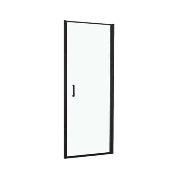 Porte douche pivotante verre transparent 90cm noir mat - INVENTIV