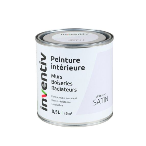 Peinture Murs Boiseries Radiateurs satin 0,5L violette 7 - INVENTIV