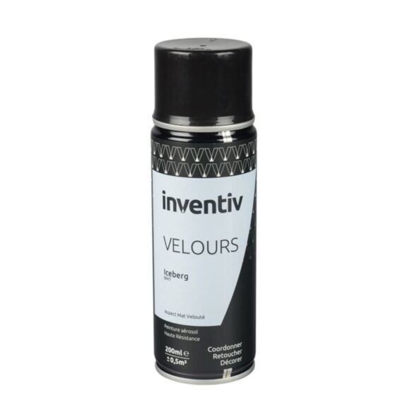 Peinture aérosol Velours 200ml Iceberg BM7 - INVENTIV