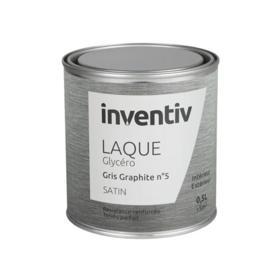 Peinture Laque Glycéro Gris graphite n°5 Satin 2L - INVENTIV