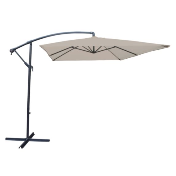 Parasol deporté Alto 3x2m gris - INVENTIV