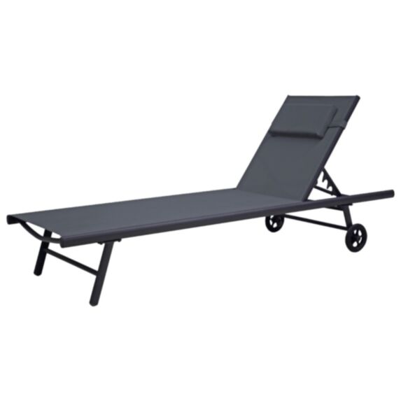 Bain de soleil Mikado alu 190x60x30cm mineral grey - INVENTIV